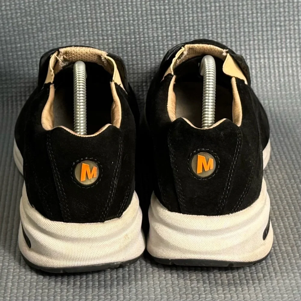 Merrell Men’s Board Runner Loafers Black Air Cushion Leather Slip On Size‎ 10.5